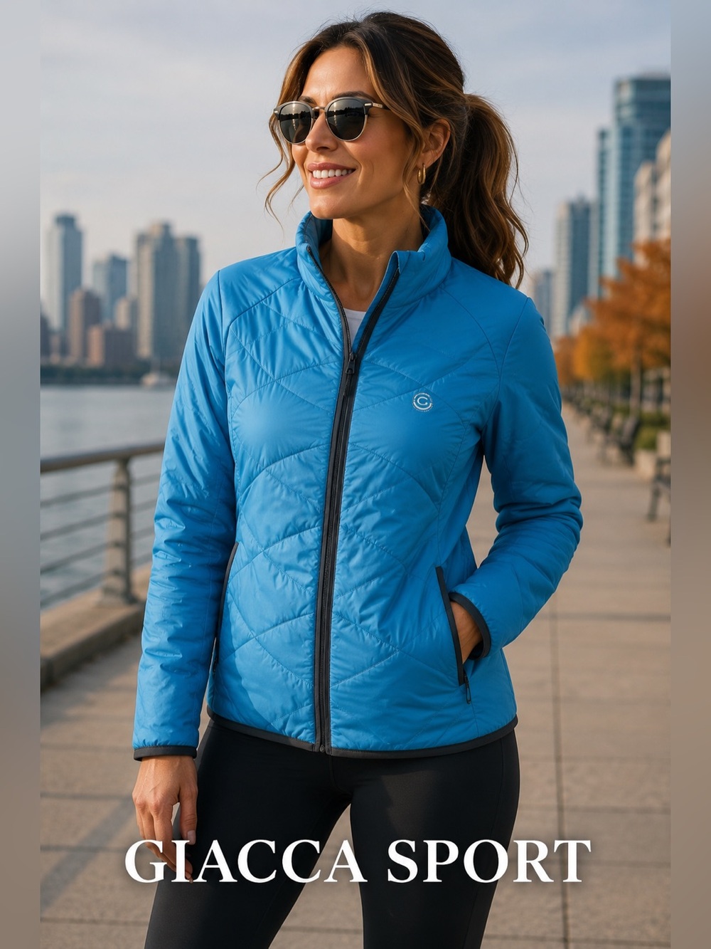 GIACCA SPORT Tiffany Blue Puffer Jacket New without Tags Large $60